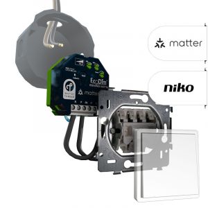 Niko Tastdimmer Matter 250W | ECO-DIM.10 Matter + Niko pulsdrukker