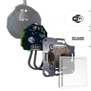 JUNG Tastdimmer WiFi 200W | ECO-DIM.10 WiFi + JUNG pulsdrukker