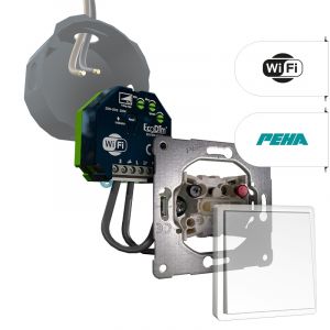 PEHA Tastdimmer WiFi 200W | ECO-DIM.10 WiFi + PEHA pulsdrukker