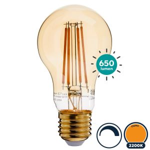 Led filament E27 bulb flame 7W dimbaar (A60)