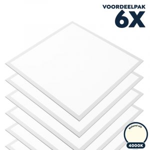 Voordeelpak 6x Led paneel 60x60 4000K naturel wit Basic