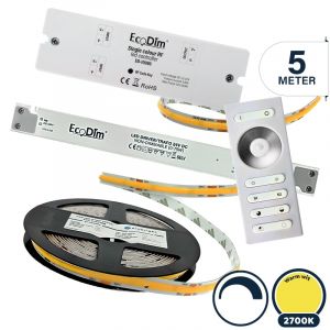 Led strip 5 meter warm wit, COB | Complete set