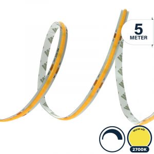 Led strip 5 meter warm wit, COB, 24v | Losse strip