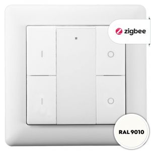 Zigbee wandschakelaar draadloos wit 2 zones